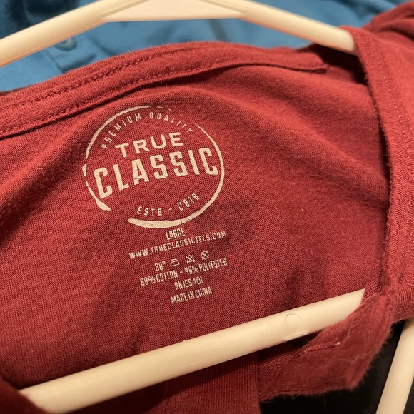 9 True Classic long-sleeve henley tees - Picture 2 of 3